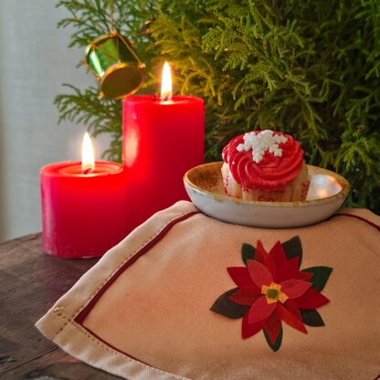 Calyz Beige Cocktail Napkin set of 4 - Image 6